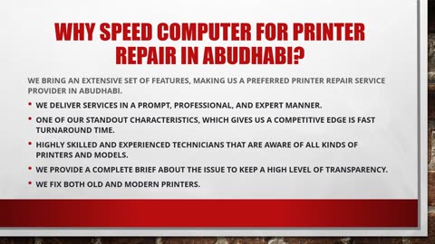 Printer Repair Abu Dhabi