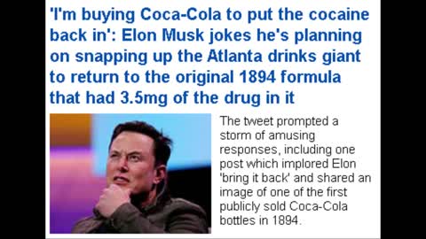 Elon Musk Jokes That He Will Buy Coca-Cola next and Put This Original Ingredient Back in The Drink!