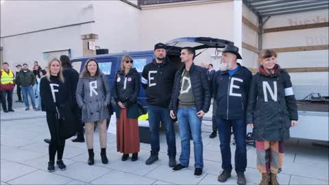 Eröffnung Versammlung, Andaсht KATRIN - 63. MAHNWACHE - BAUTZEN, Kornmarkt, 18 04 2022