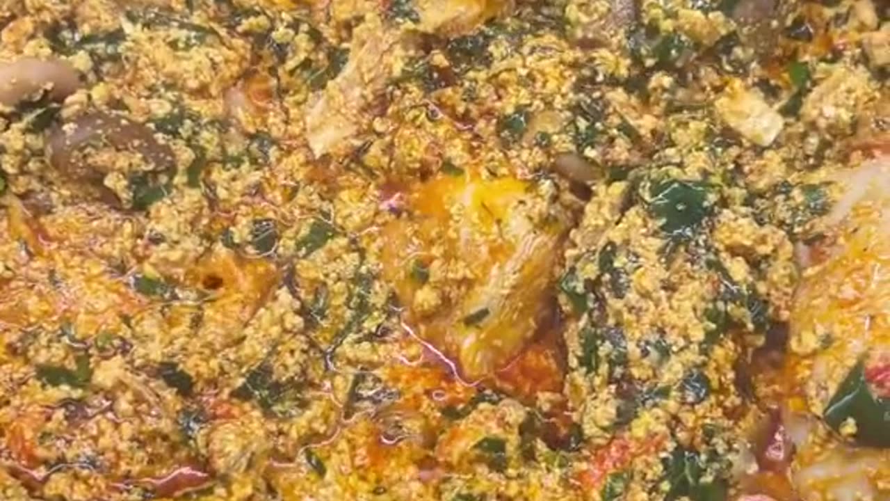 Cooking Egusi soup