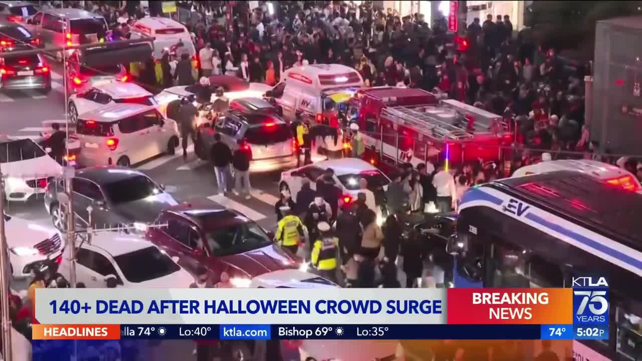 Over 140 people dead after stampede at Halloween event in Seoul, South Korea