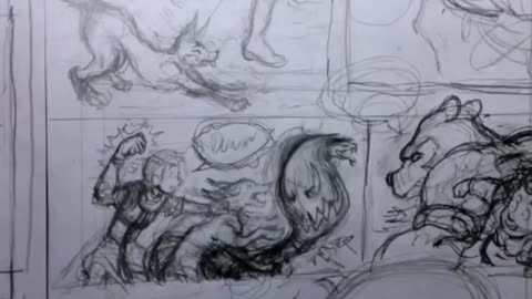 #arttimelapse penciling book 2, page 7 of my comic