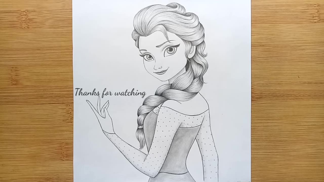 How to Draw Disney Princess Elsa - step by step __ Disney Frozen __ Pencil Sketch