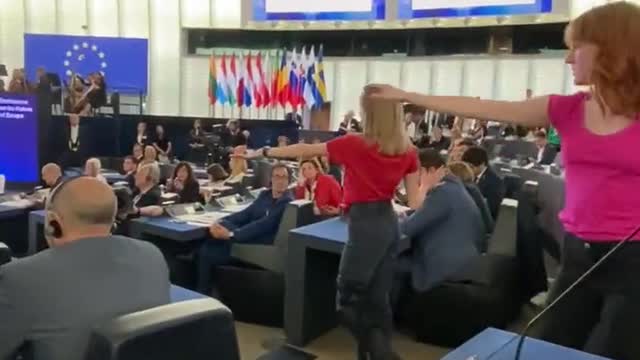 In CRAZY Display, Interpretive Dancers Put On A Show In The European Parliament