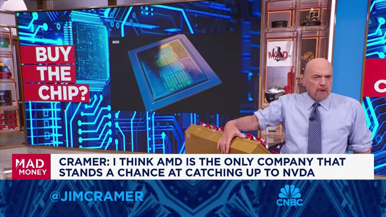 AMD is the only company that stands a chance at catching up to Nvidia, says Jim Cramer