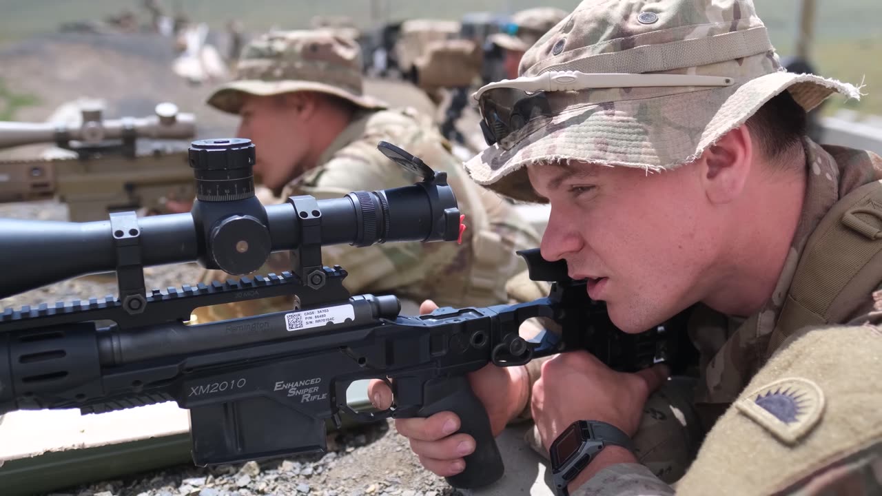 Army Snipers Train at Moving Target Range