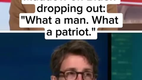 Maddow on Bidendropping out: "What a man. What a patriot."