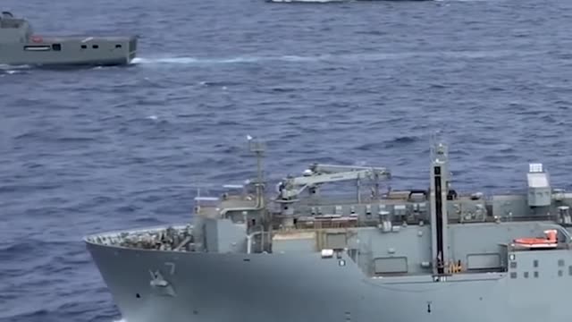 Aerial View Navy Ship Sail Together - Military #Shorts