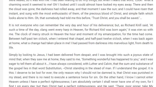 The personal testimony of Charles Spurgeon