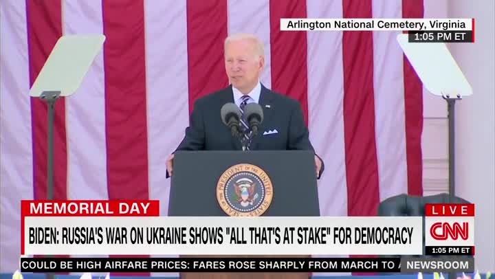 Biden Trips Up at Arlington, Says Democracy ‘Has Never Been Good’