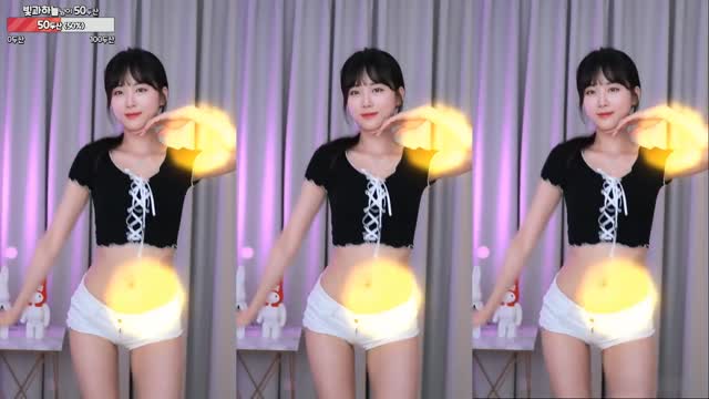 Afreecatv BJ布丁舞蹈剪辑Hot dance clip Korean female anchor.