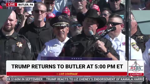 FULL SPEECH: Sheriffs of PA Speak at the Historic Trump Rally in Butler, PA - 10/5/24