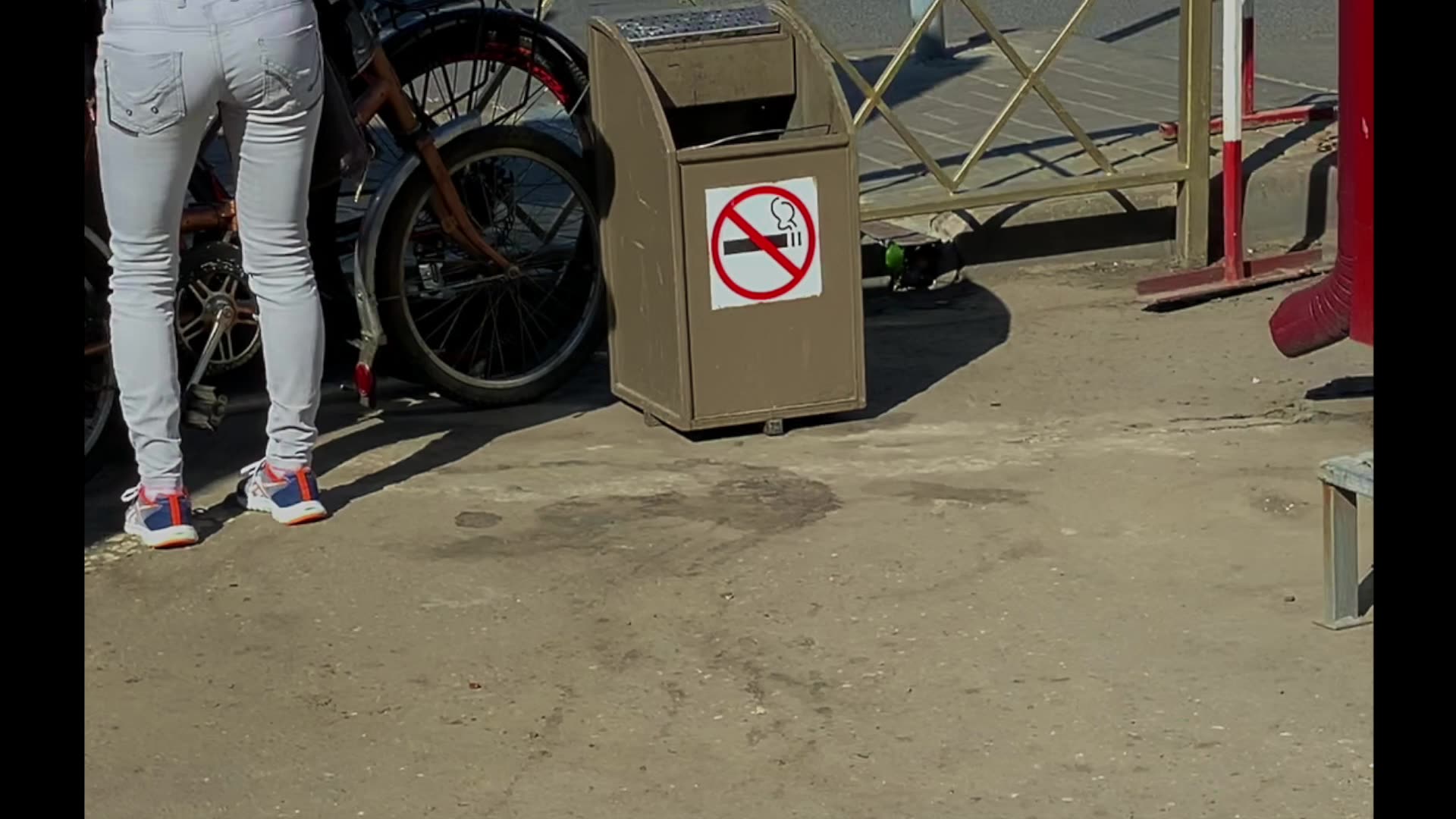 Biker Lady Shows Off Her Thong