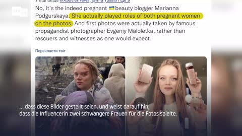Russische Botschaft: Kriegsbilder mit schwangerer Influencerin in Geburtsklinik sind gestellt