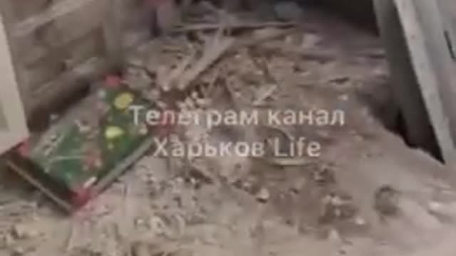 Unexploded smirch missile flew straight into house and got stuck in the floor kyiv - Ukraine