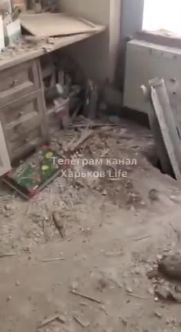 Unexploded smirch missile flew straight into house and got stuck in the floor kyiv - Ukraine