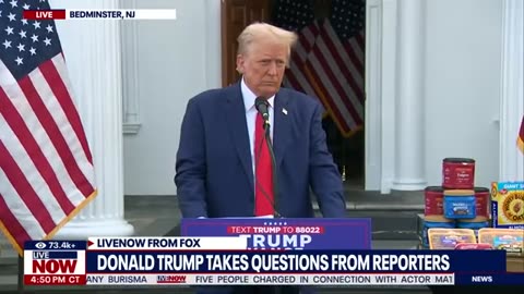 Trump takes extended Q&A from reporters after news conference at Bedminster |