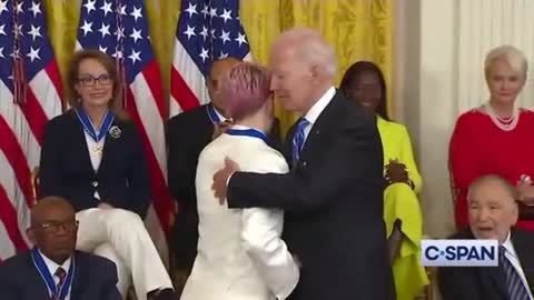 Creepy Joe's Old Habit Returns in Medal of Freedom Ceremony