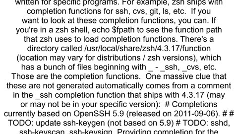 how provide data for zsh completion system