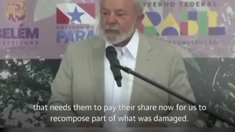 Brazilian president Lula tells the truth under the light of the camera