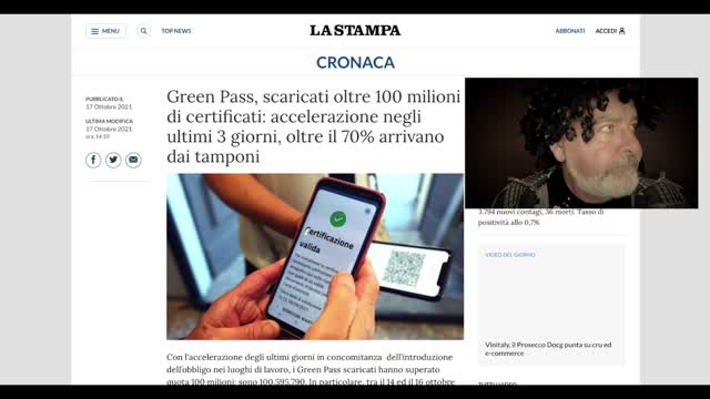 IGIENISTA MENTALE: Oltre 100 milioni di Green Pass scaricati dagli italiani , ridiamo un pochiito