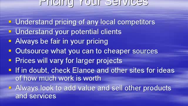 Pricing Your Services