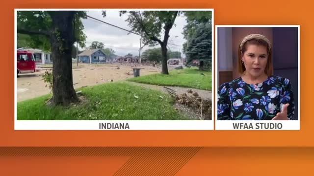 Evansville, Indiana home explosion caught on video