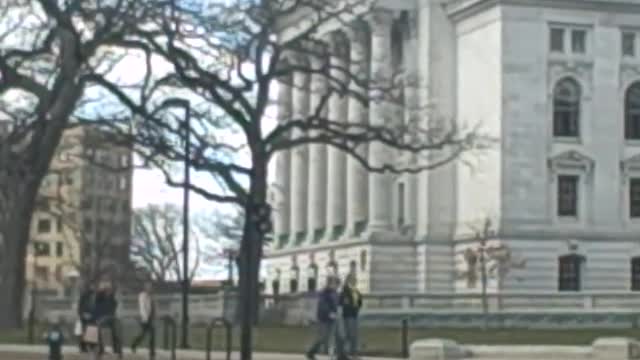 Looking for the Zombie protesters in Madison on 4/2/2011