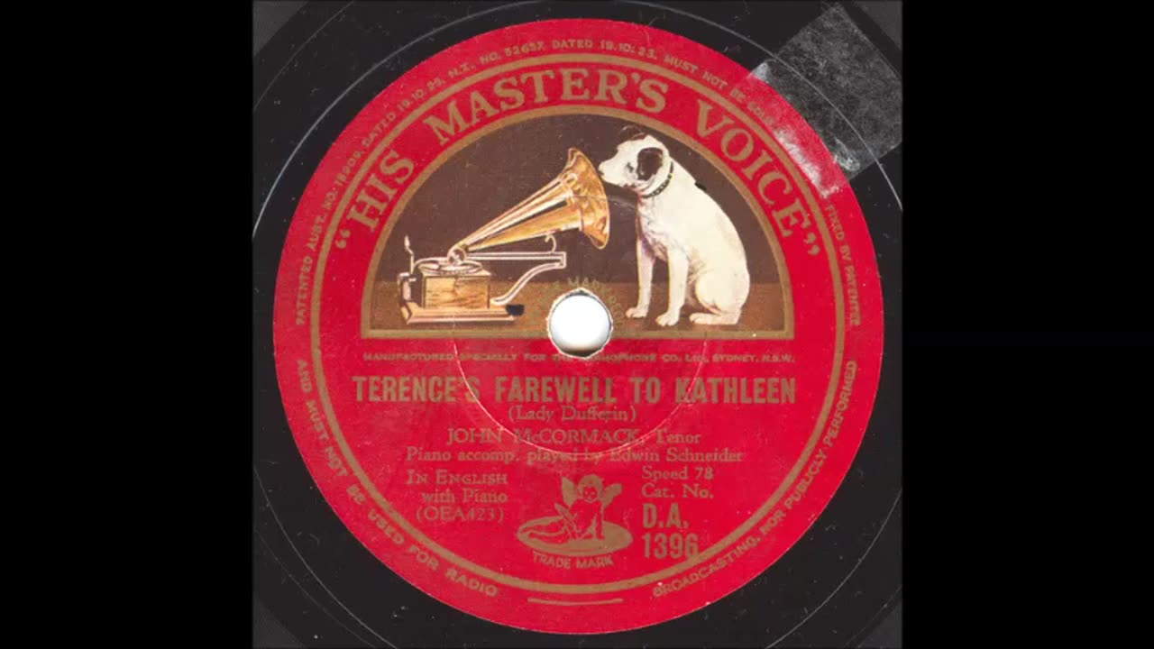 Terences Farewell to Kathleen sung by John McCormack
