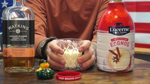 Frank Benedict - Watkins Spiced Orange Whiskey & Lucerne Eggnog