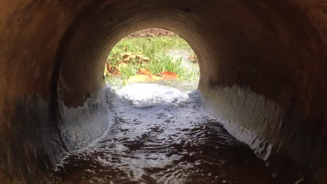 Water flowing through a pipe