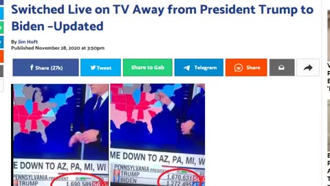 Watch live on air - 5 States where votes were flipped from Trump to Biden.