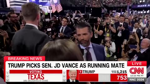 Don Jr is really happy about JD Vance