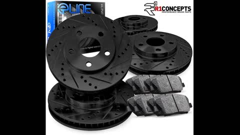 Review: R1 Concepts Front Rear Brakes and Rotors Kit Brake Rotors and P...