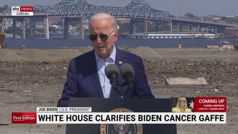 White House clarifies Biden cancer gaffe