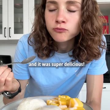 MANGO STICKY RICE FOR ONE - RECIPE IN DESCRIPTION