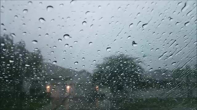 Rain Sound For Sleeping 30 Minutes Relaxing Raining On Car Glass Windows Thunder Sounds Heavy Drops