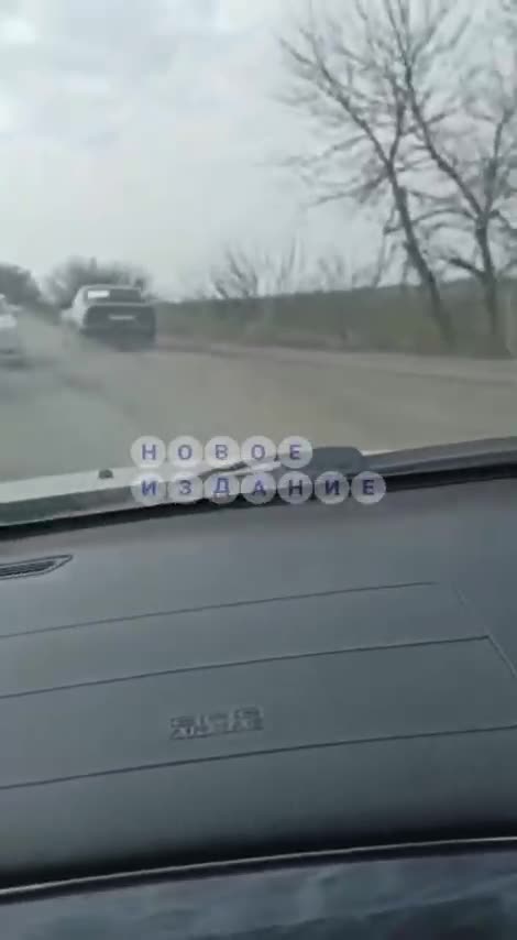 Mine-strewn road from Mariupol