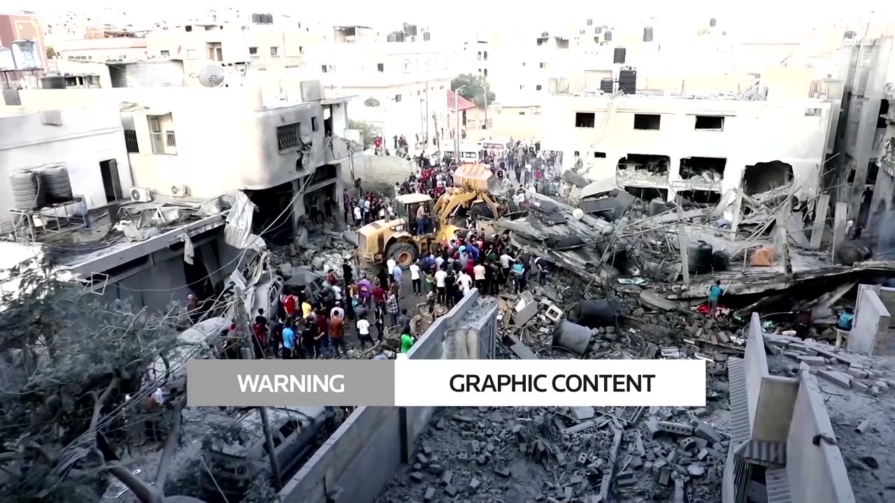 Israeli air strike destroys building in Gaza