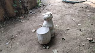 dog stone sculpture