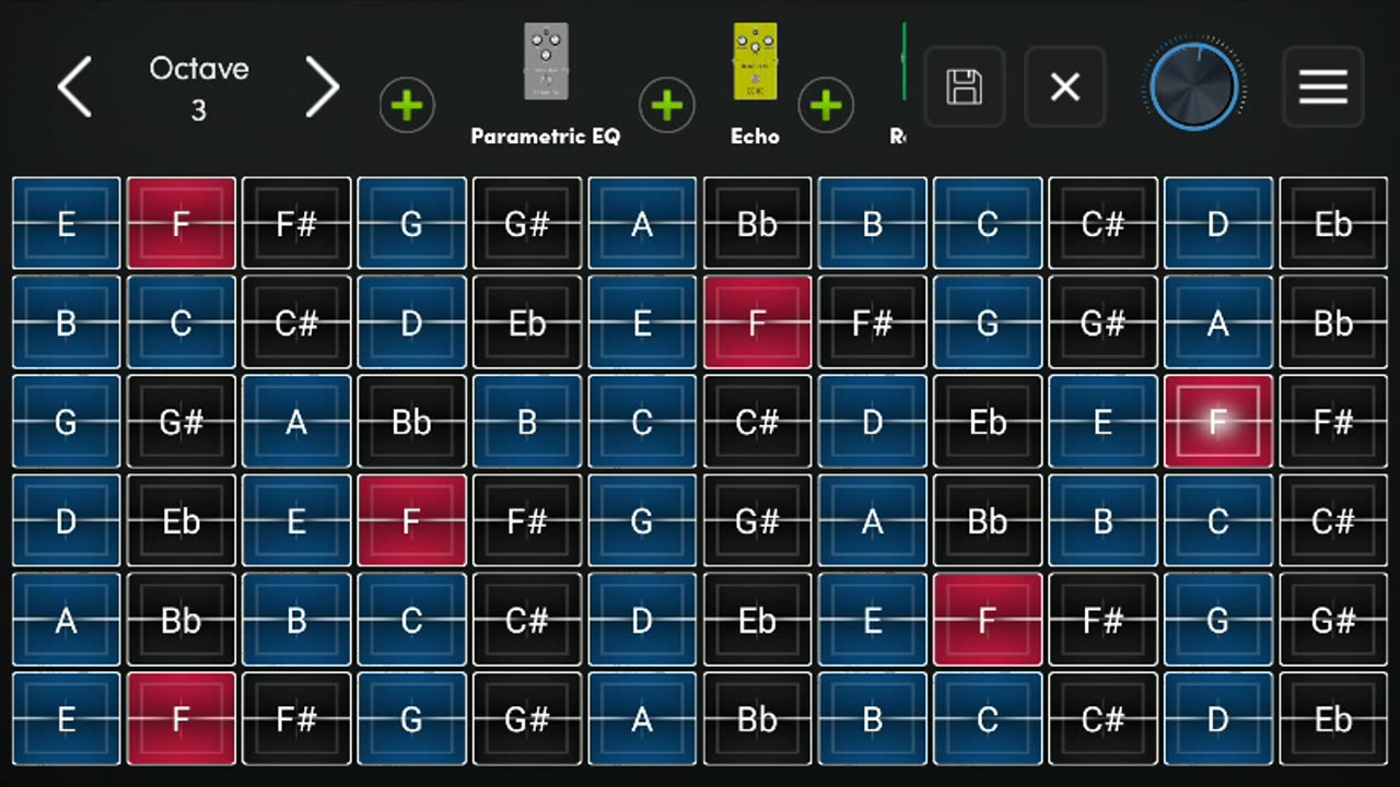 Play a melody on a muselead