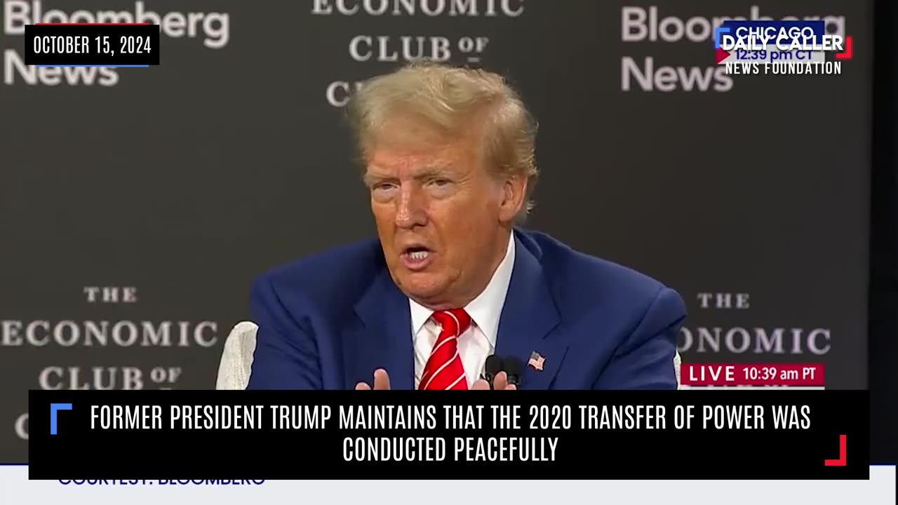 Former President Trump Maintains That The 2020 Transfer Of Power Was Conducted Peacefully