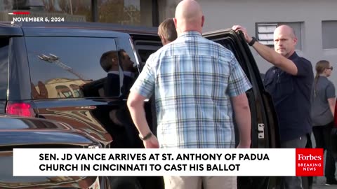 JD Vance at Polling Location