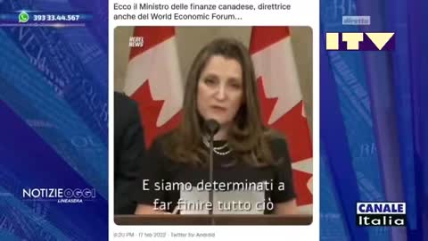 Amodeo sulle dichiarazioni al Vetriolo del Vice Primo Ministro Canadese (e membro del WEF)