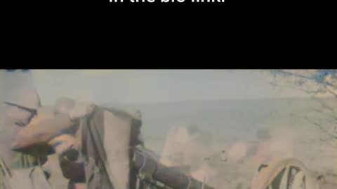 British capture German gun in 1918 #Colourized footage🇬🇧🇩🇪🎥
