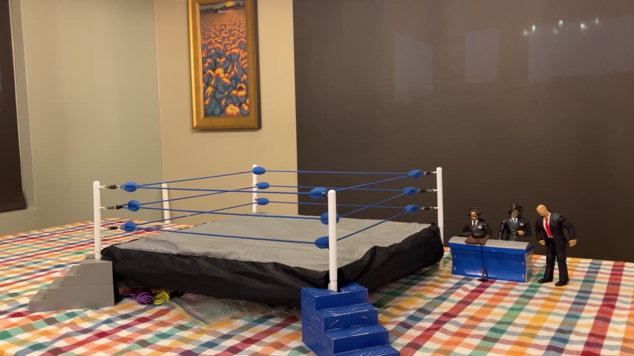 Action figure wrestling blue Empire episode four for July 2024
