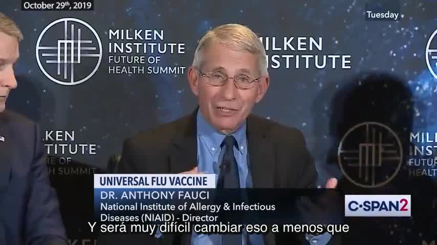 Dr Fauci gracias a un "evento inesperado" implementaremos vacuna ARN. Covid 19 Coronavirus Plandemia