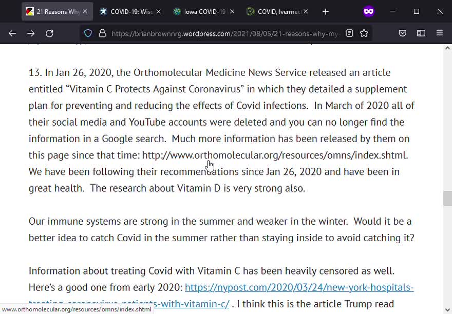 21 Reasons Why My Family is Not Even Considering Taking the Covid-19 Vaccine