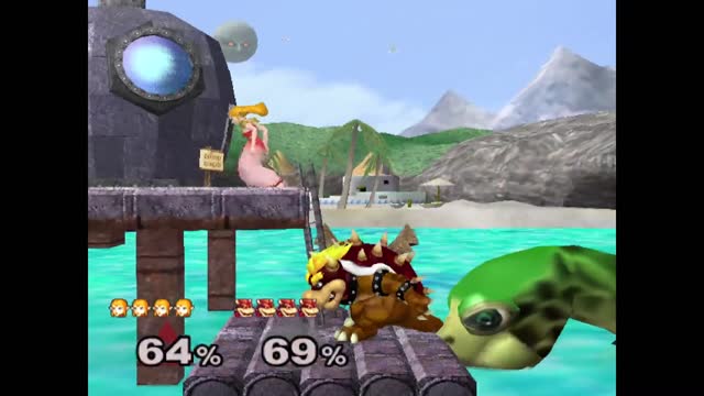 Super Smash Bros Melee (ssbm) - Zelda vs Bowser (lv9 cpu)