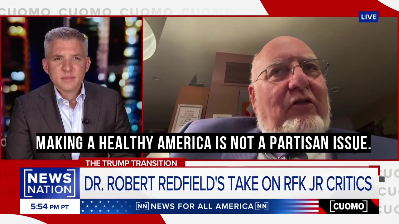 Former CDC Director Dr. Robert Redfield defends choice of RFK Jr. as HHS secretary